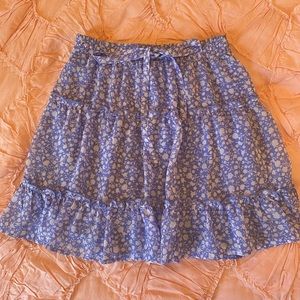 Blue floral mini skirt